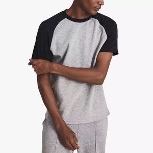 Reiss Dudley Contrast Raglan Sleeve T-Shirt, Grey/Navy